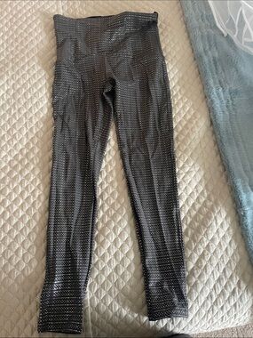 SPANX Leggings with Silver Dot Sparkle